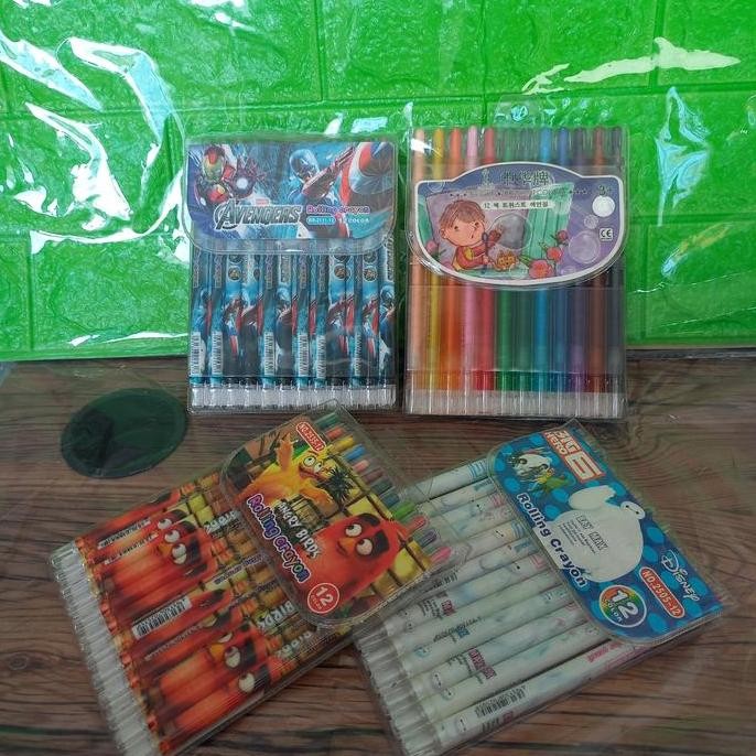 

siap kirim] Crayon putar 12 warna