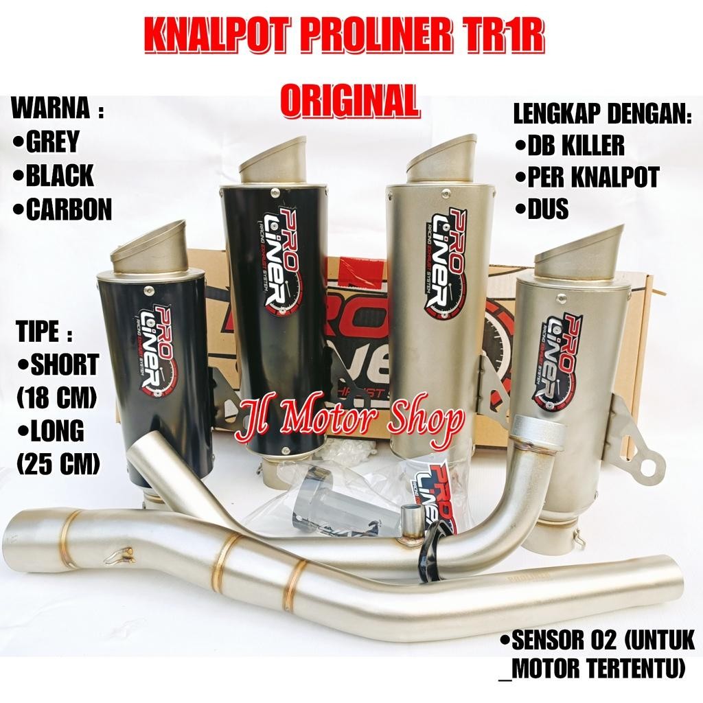 Knalpot Pro Liner Proliner Tr1 Tr 1 R Short Long Vixion New R15 V3 Vva Cbr150 Cb150 Satria Fu Sonic 