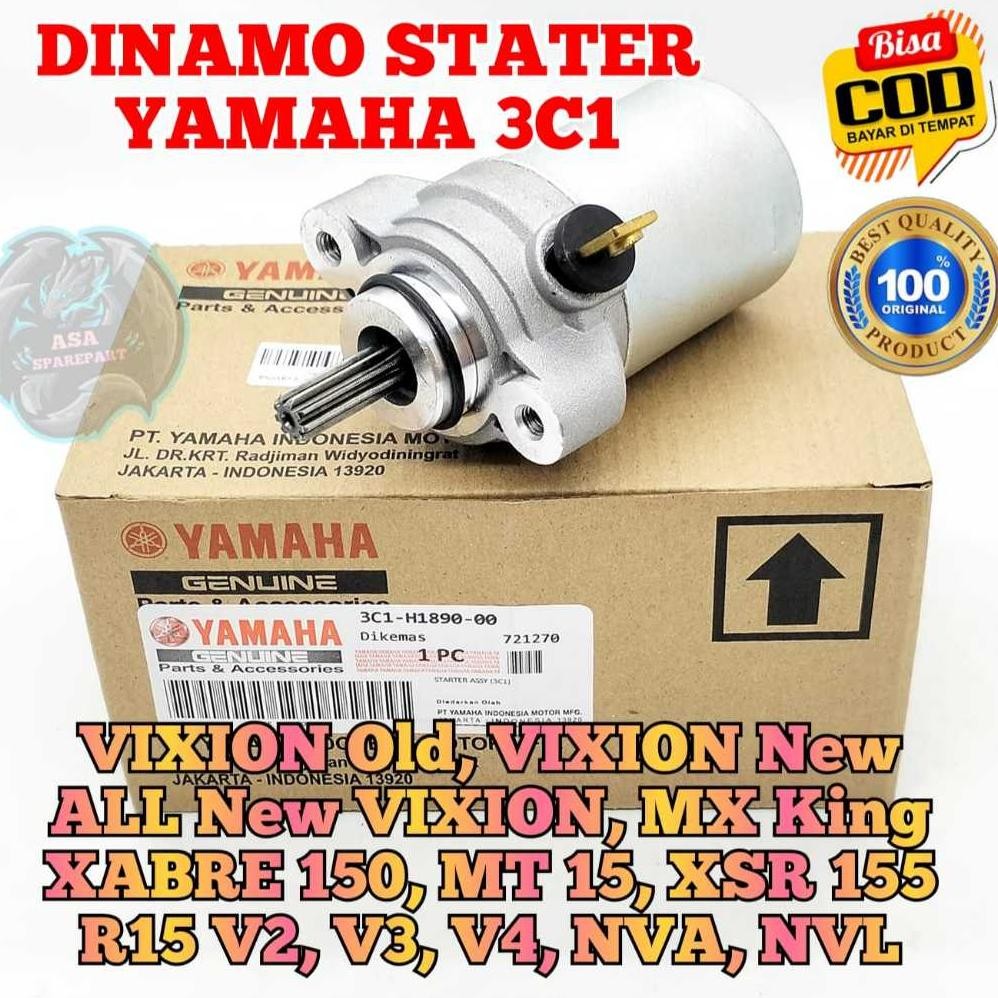 Prermium Dinamo Stater 3C1 Asli Original Motor Yamaha Vixion Old / Lama , Vixion New , Mx King 150 ,