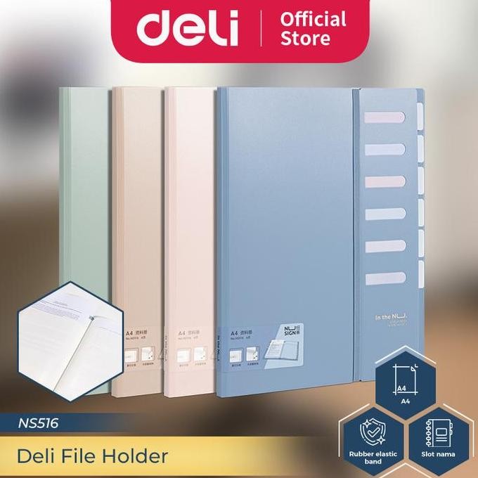 

Sale Nusign File Holder / Map Dokumen A4 6 Slot Muat Warna Pastel Ns516