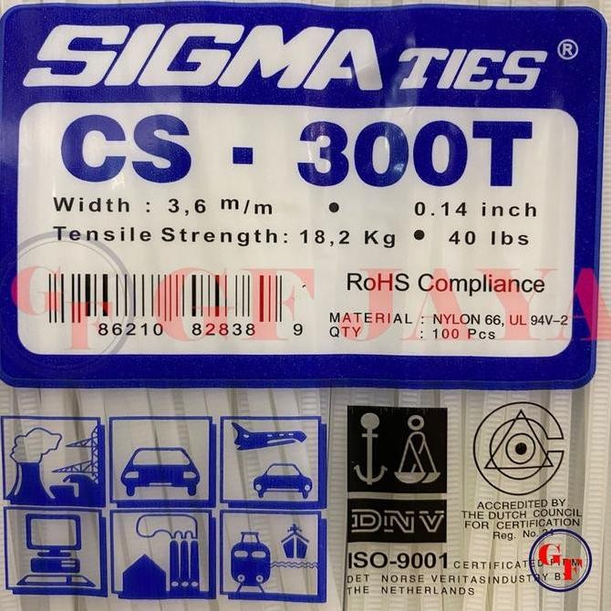 

Sale Kabel Ties Sigma Cs-300T 30Cm X 3.6Mm Putih / Cs300T Cv300 Cv 300 T 30 Cm 300Mm 3.6 Mm 3,6 / Cable Tie Tis Tali Pengikat Insulock Insulok Warna White