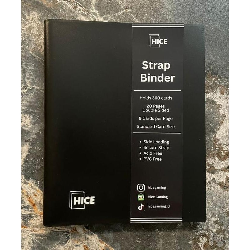 

Sale [Defect] Hice Strap Album Card Binder 9 Pocket - Binder Kartu Pokemon Magic Op - Hitam