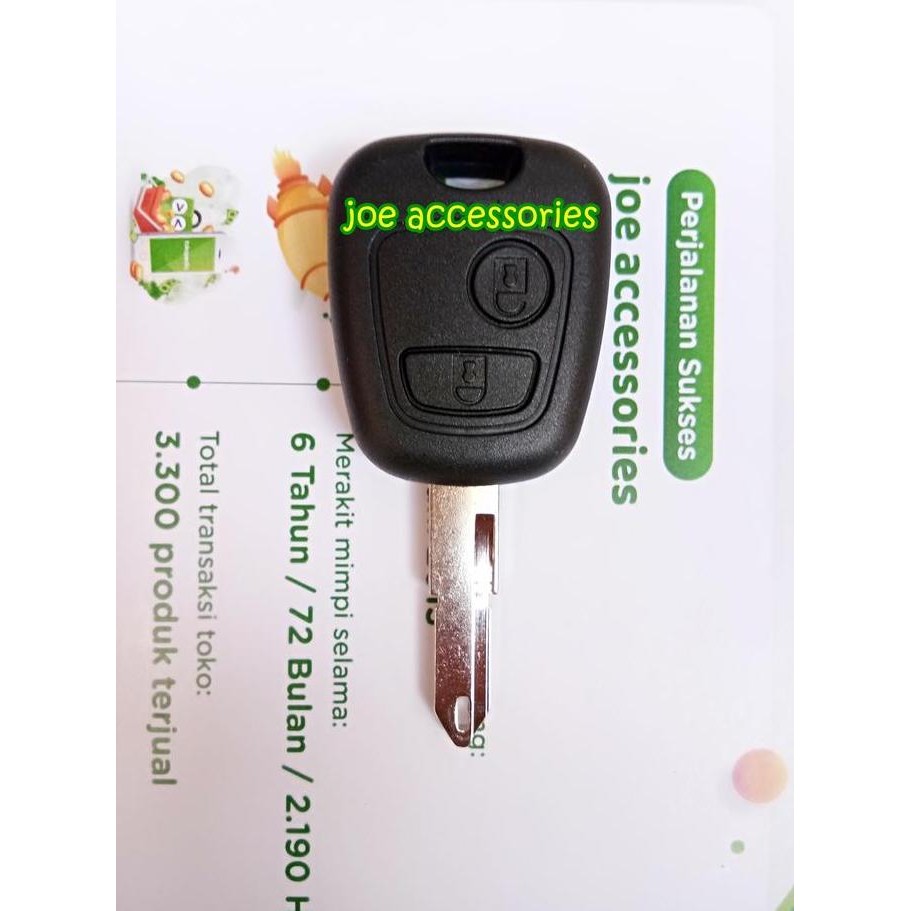 New Casing Kunci Remote Peugeot 206 Original Accessories