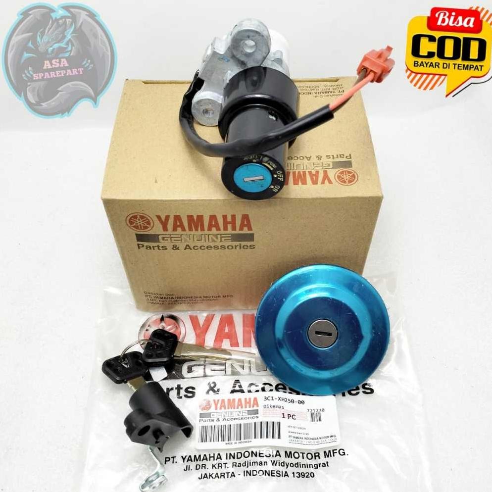 Prermium Kunci Kontak 3C1 Asli Original Motor Yamaha Vixion Old Vixion Lama Kunci Motor 1 Set Key Se
