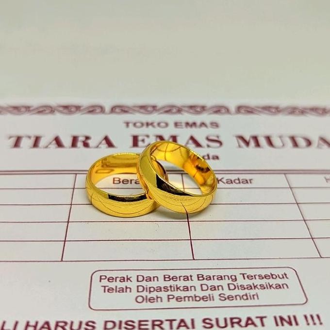 Cincin Emas Couple Mewah Bahan Berlapis Emas Muda Free Surat Dari Toko Rings Perhiasan