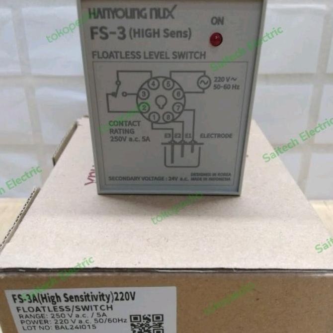 Floatless Level Switch Hanyoung - Fs-3A Fs-3 Fs 3A Water Control Fs3A