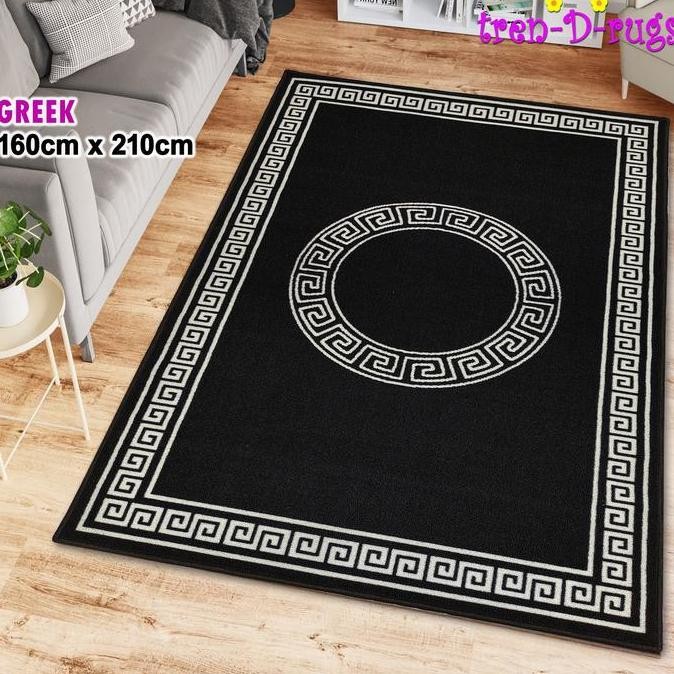 Karpet monochrome modern minimalis ruang tamu anti slip NMs