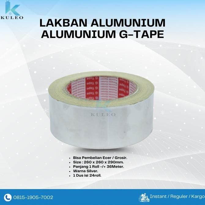 promo lakban aluminium foil gtape tebal / isolasi alumunium g-tape