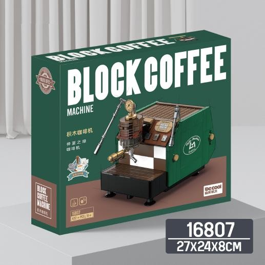 Block City Building Block Block Coffee Decool Coffee Machine Series/ Maianan Balok Susun Seri Mesin 
