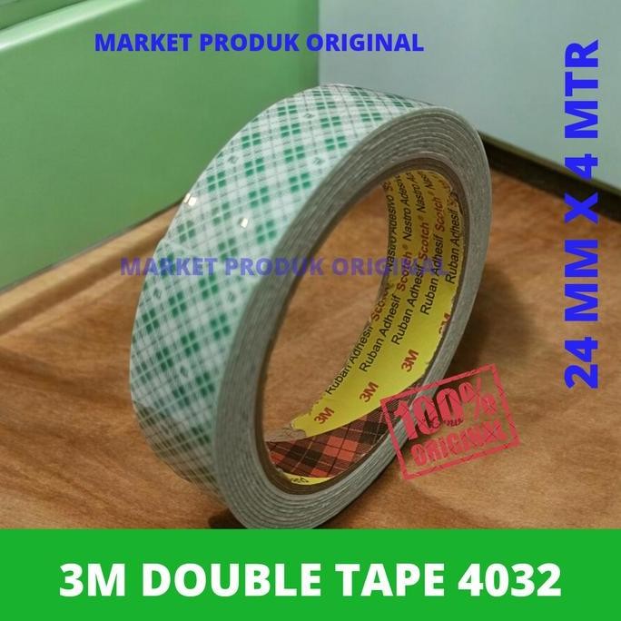 promo 3m mounting tape foam 4032 double tape putih tebal serbaguna