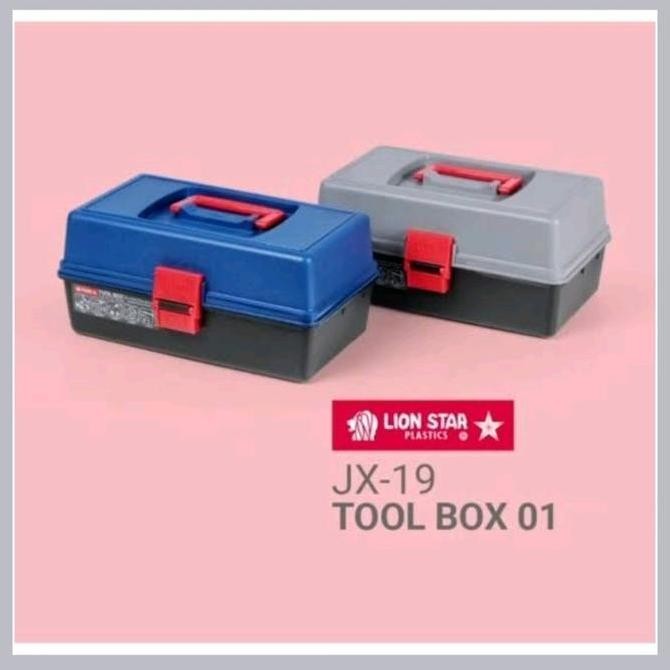 promo tool box lion star jx-19 kotak perkakas bertingkat box tamiya pancing