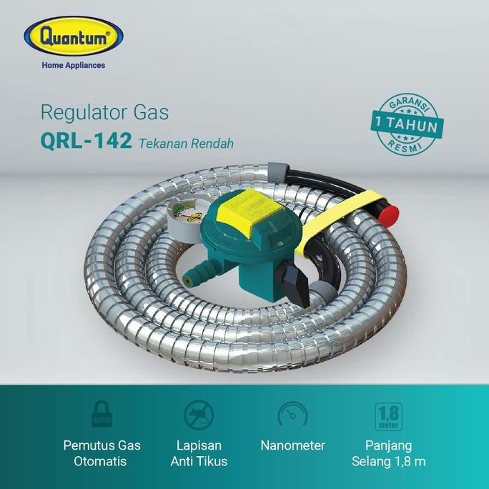 promo quantum selang dan regulator gas qrl-142 paket lengkap aman dan berkualitas