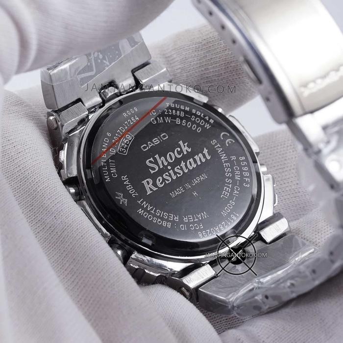 Wl Jam Casio G Shock Gmw-B5000D-1 Silver Rantai Gshock Gmwb5000 Ori Bm