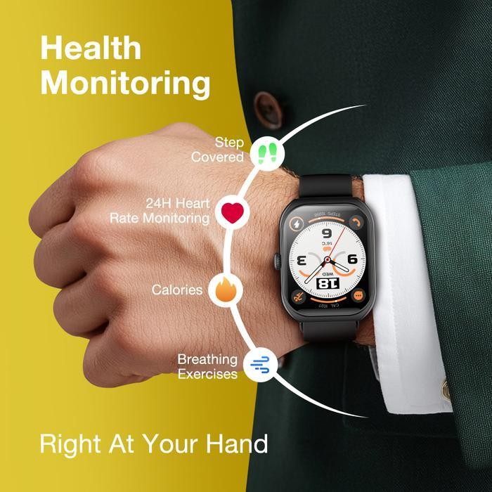 Wl Promo PriceHuafit&Aolon S8 Curve Smartwatch New | 1 Atm Waterproof | Exercise Pace | Bluetooth Ca