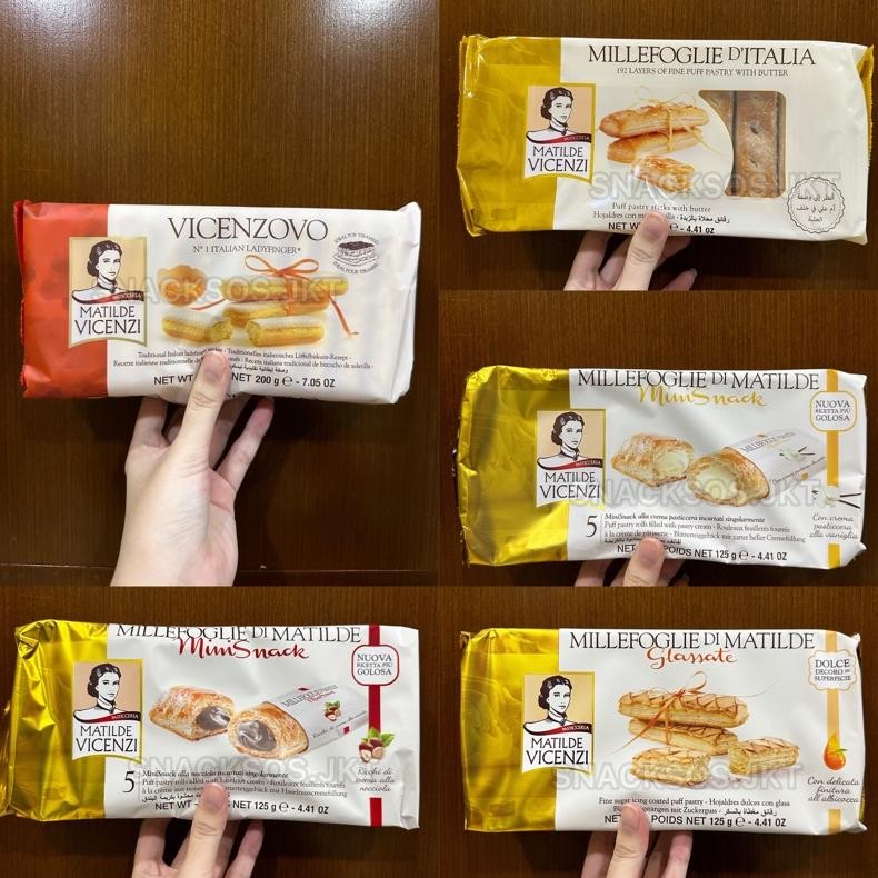 

Promoo!! MATILDE VICENZI MILLEFOGLIE SNACK PUFF PASTRY CHOCOLATE / VANILLA