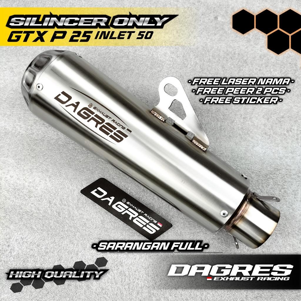 Silencer Knalpot Gtx 25 Dagres  Silincer Kenalpot Racing Original