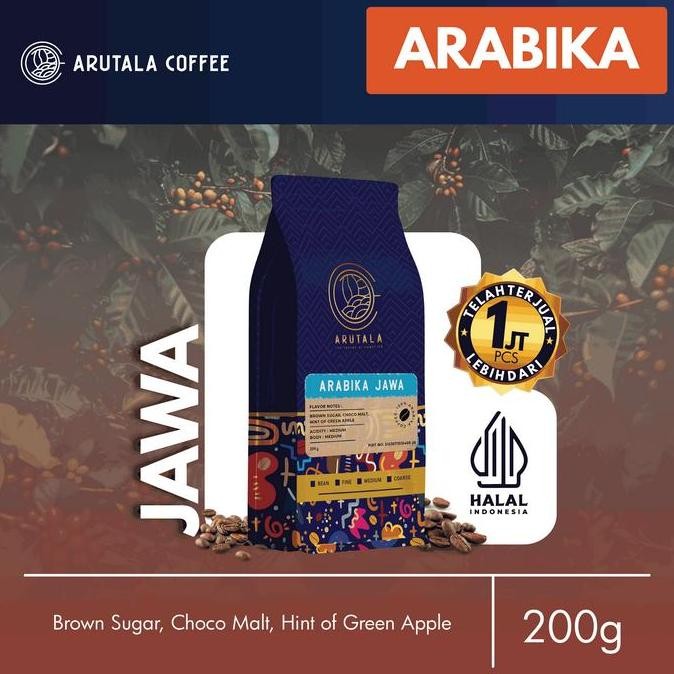 

original arutala kopi arabika jawa 200gr - roasted bean specialty coffee