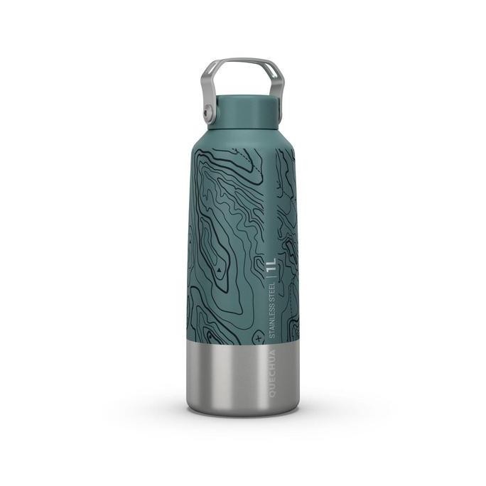 Botol Minum Stainless Steel Hiking Flask Screw Cap Mh100 1L Blue Ltd