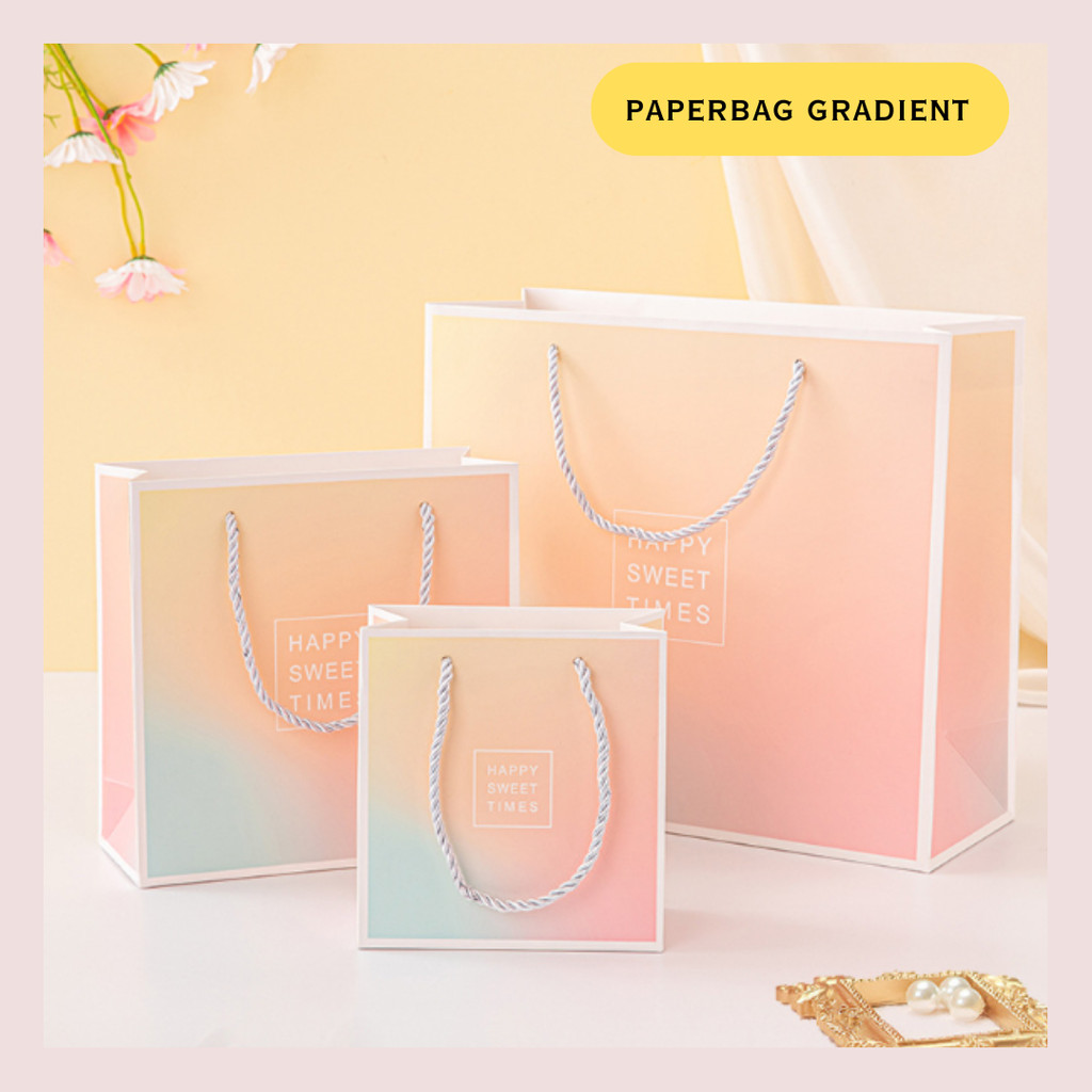 

Paper Bag Gradient Pink Kantong Kado Bingkisan Hadiah Goodie Bag Paperbag Tas Spunbond