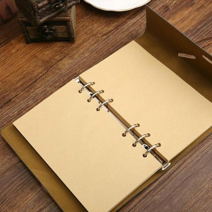 

Notebook Buku Binder Catatan Kuliah Kerja Buku Diary Cover Kulit Retro