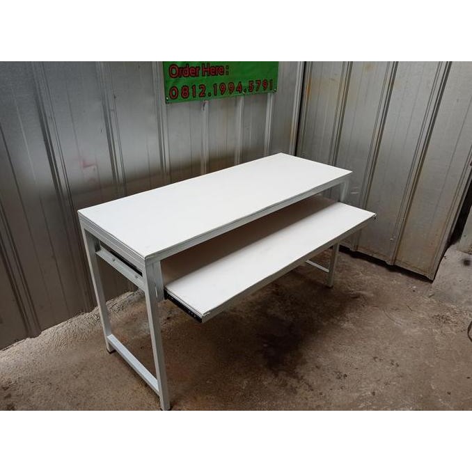~~~] Meja Besi Komputer Panjang Minimalis