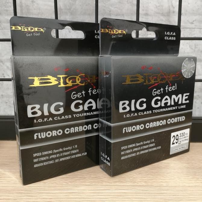 :<:<:<:<] Senar BLOOD Big Game Fluoro Carbon Coated Cepat Tenggelam Nylon