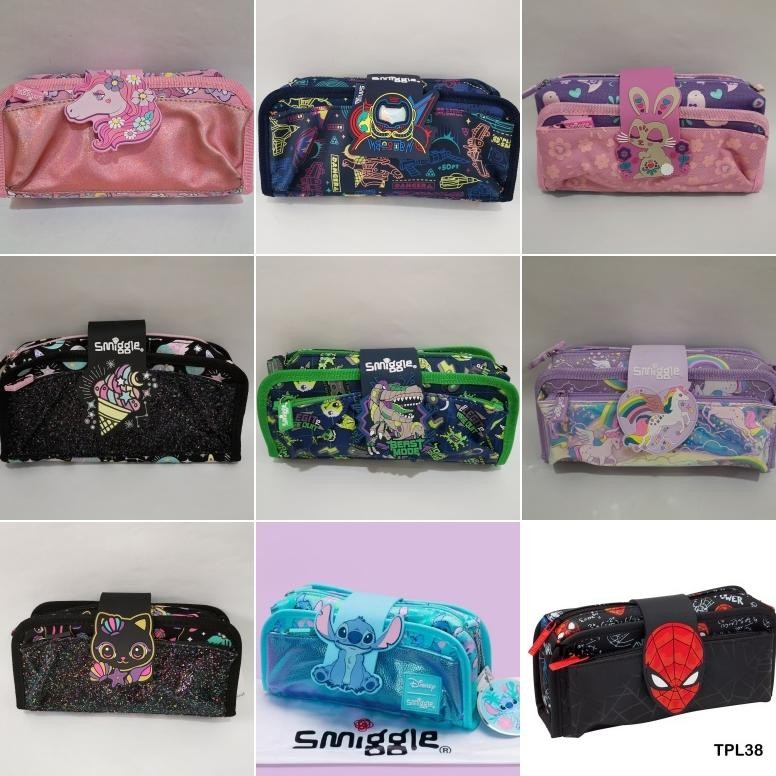 

KOTAK PENSIL PENCIL CASE SMIGGLE SEQUIN / THREEFOLD / KAIN