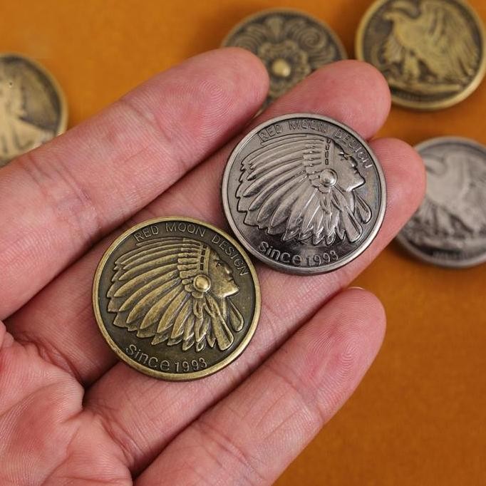 

hanya disini] Screw-eye Chief head Metal Snap Button Concho Rivet Leathercraft