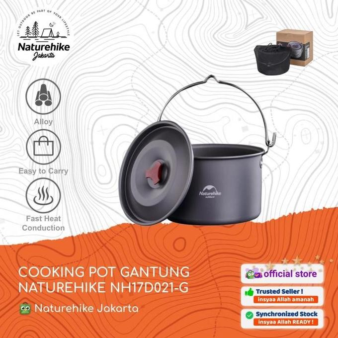 COOKING POT GANTUNG NATUREHIKE NH17D021-G ALAT MASAK SET PANCI CAMPING