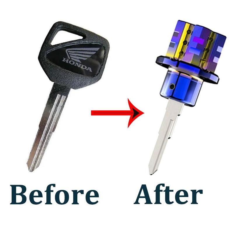 Jy-6 Titanium Alloy Sepeda Motor Kunci Kepala Penutup Kunci Gantungan Kunci Hexagon Kunci Kepala Tip