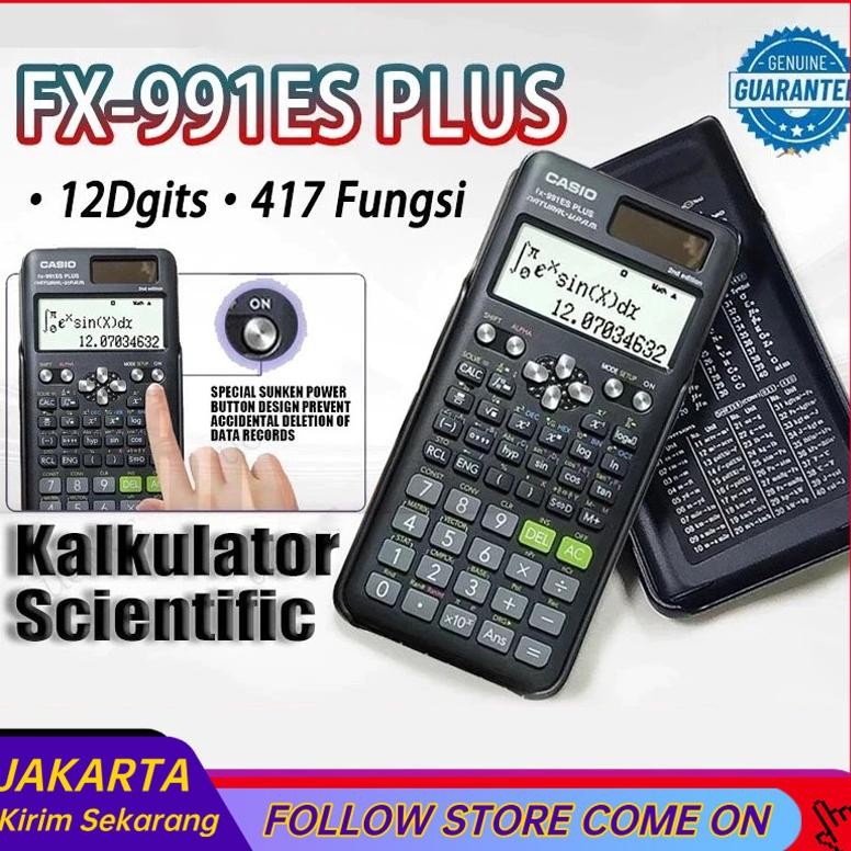 

Kirim SekarangKalkulator Scientific Casio ilmiah FX-991EX/991ES-Plus Calculator Scientific Casio Kalkulator Casio Scientific 417 Fungsi/Dua Sumber Tenaga Baterai Dan Tenaga Matahari/40 Konstanta Rumus