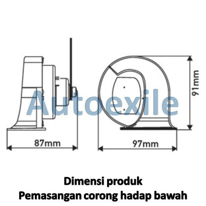 Hella Te30 Set 24V Trumpet Horn Harmonic Klakson Keong Truk Dc24V Original Dan Terpercaya
