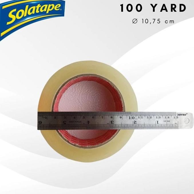 

\\\\\] [ISI 6 ROLL] Lakban Bening 100 Yard Real Merek Solatape