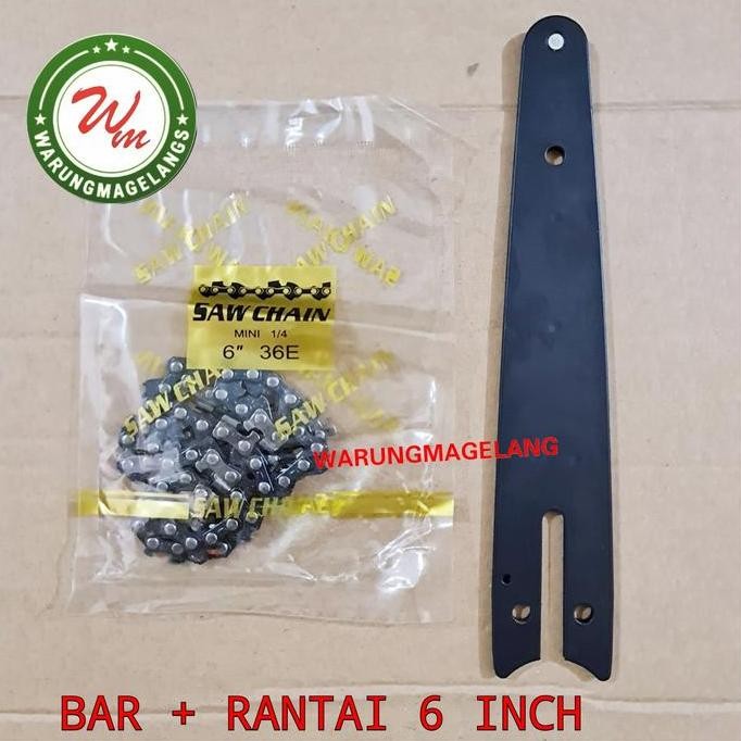 Bar Rantai chainsaw cordless baterai panjang 6 inch for bull xenon