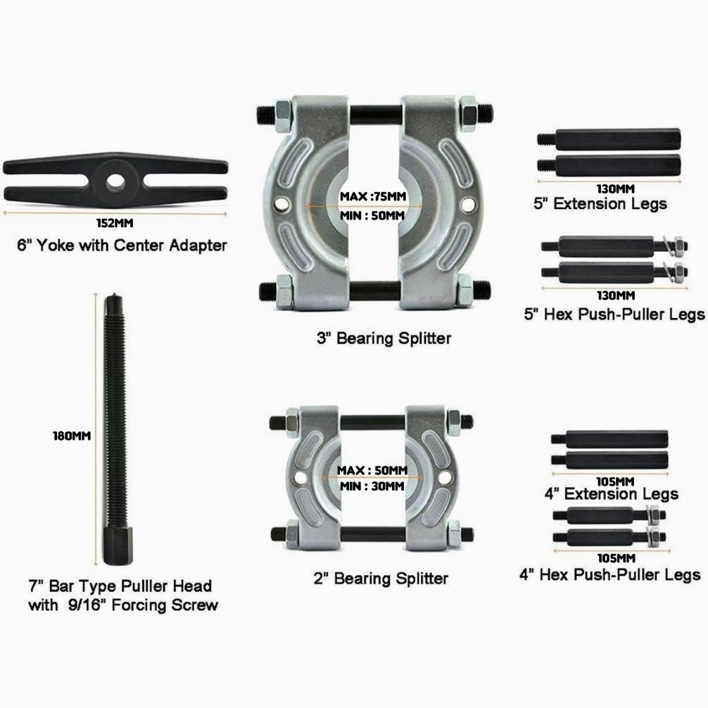 Uk-12 Treker Bearing Separator Bearing Puller Set Alat Pelepas Bearing Treker Bearing Separator Mobi