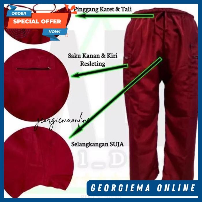 CELANA SIRWAL PRIA BAHAN TEBAL/CELANA SIRWAL PRIA DEWASA/CELANA PANGSI/CELANA CINGKRANG/CELANA SOLAT