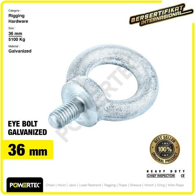 Eye Bolt / Mata Baut Galvanized M36 Powertec