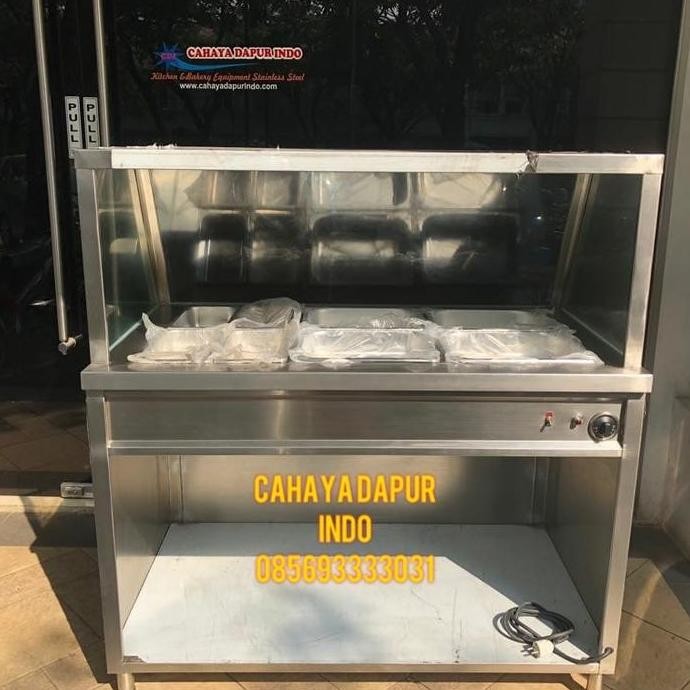 Bain Marie/Counter Penghangat Makanan/Etalase Pemanas Makanan/Display Terlaris