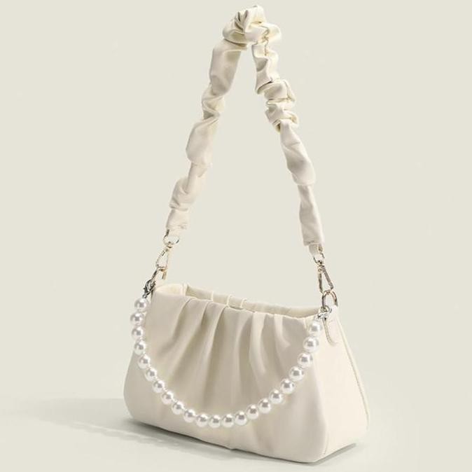 Asli Tas Selempang Mini Wanita Kulit Imitasi Pearl Bag Tas Bahu Cewek untuk HP