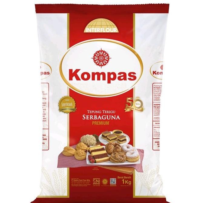 

best seller] Tepung Terigu Kompas Kemasan 1kg