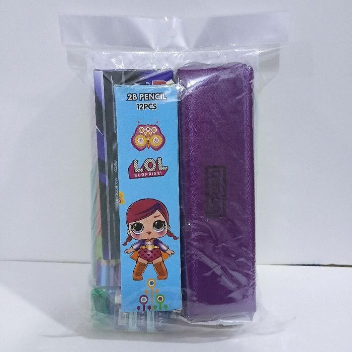 

SWG Buku Tulis Set Anak sekolah Komplit Siap masuk Sekolah Alat Set sekolah Belajar Stationery Peralatan Sekolah