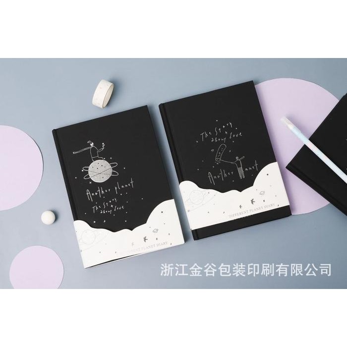

SWG Buku Tulis Catatan A5 Hard Cover Black Notebook Planner Diary Book