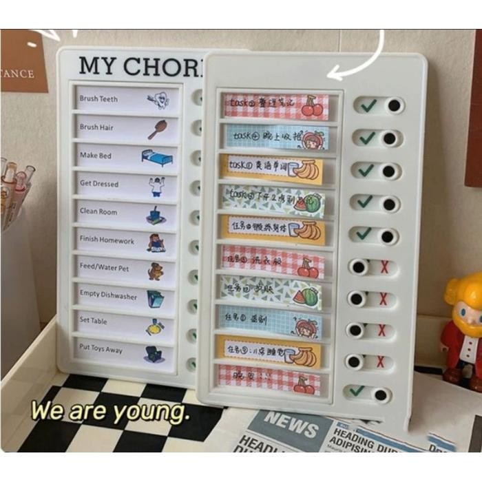 

SWG [FELIZKIDS] [FK272] Papan checklist My Chores, Papan jadwal belajar, Papan to do list