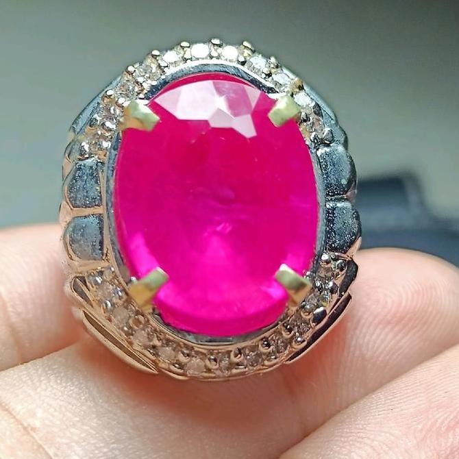 Baru Batu Cincin Permata Siam Kapas Qualitas Terbaik Dan Termurah Jade