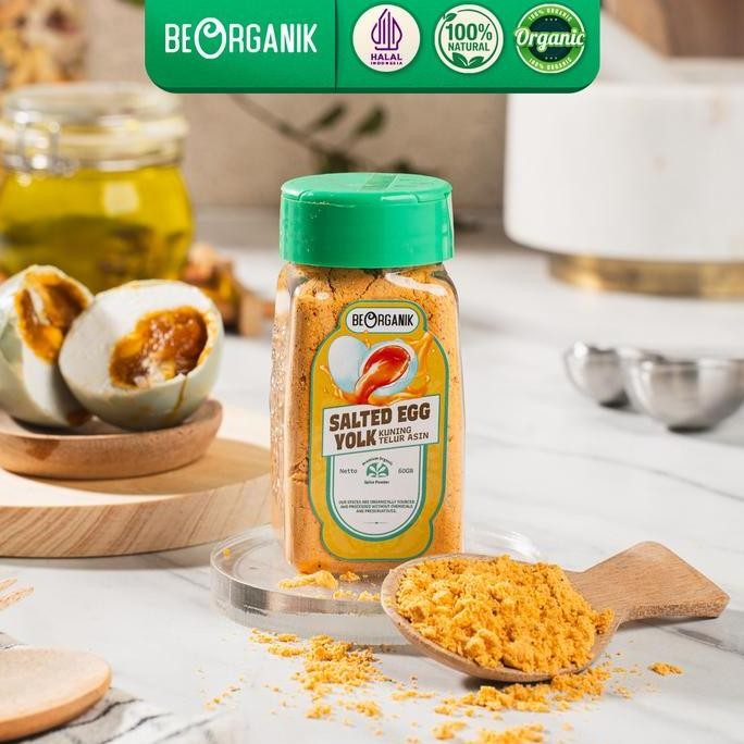 

Produk Baru!! Beorganik Bubuk Kuning Telur Asin 100g Non MSG Premium Salted Egg Yolk