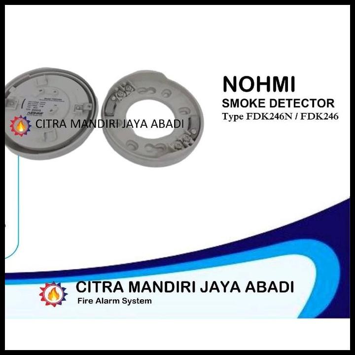 Terlaris Nohmi Smoke Detektor Asap Fdk246N / Fdk246 Elektrik Dengan Base Untuk Sinyal Kebakaran Good