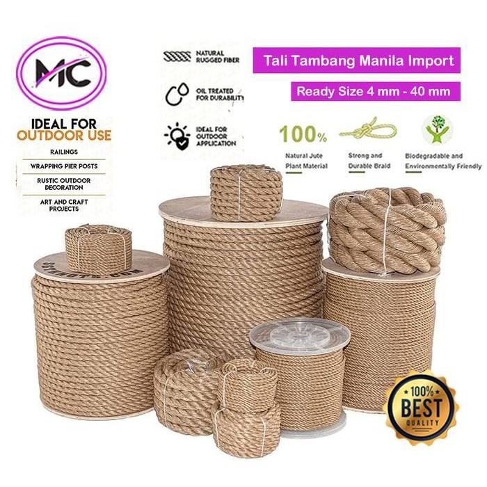 

Tali Tambang Besar 38Mm 40Mm Tampar Manila Goni Kapal Dadung Rami Original Dan Terpercaya