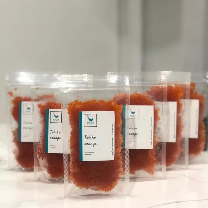 

Produk Baru!! Tobiko Orange Premium 100gr Telur Ikan Terbang untuk Sushi