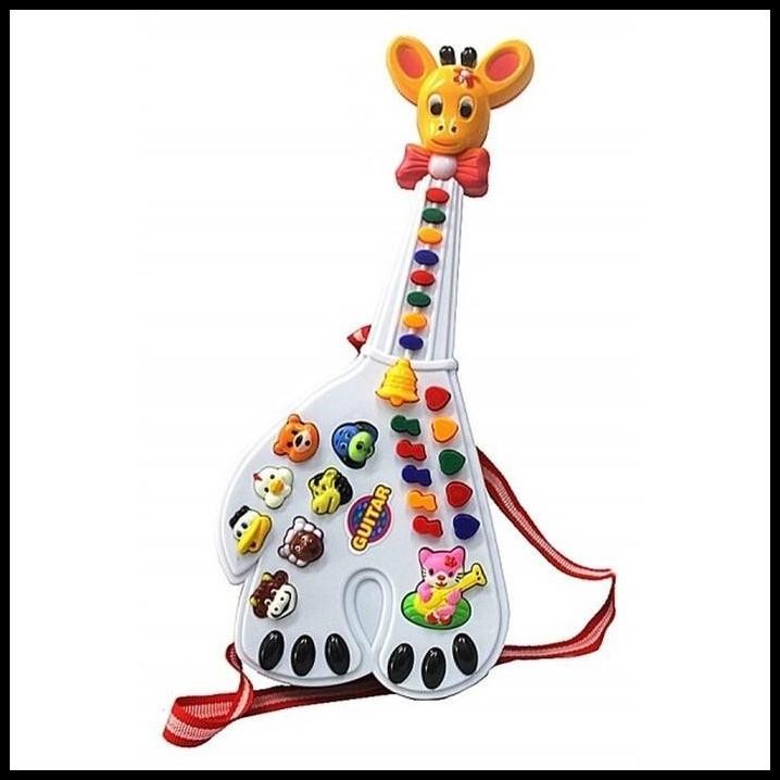 Mainan Edukasi Anak Musik Gitar Jerapah Ada Suara Binatang Kado Hadiah Ulang Tahun Bayi Usia 1 2 3 4
