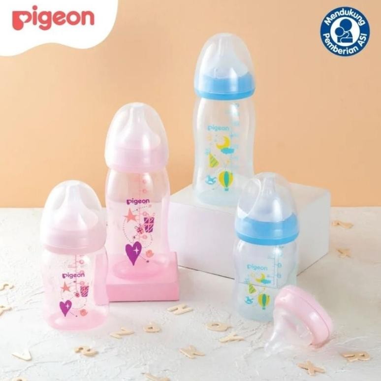 Pigeon Botol Susu PP Clear Wide Neck 160ml / Botol Susu Pigeon Wideneck 160ml 240ml Peristaltic Soft